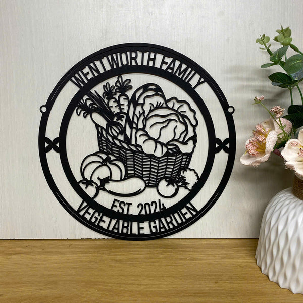 Personalized Vegetables Garden Metal Farm Sign,custom Metal Farm Name Sign, Metal Organic Vegetables Garden Wall Hanging Sign, Welcome Farm Metal Sign