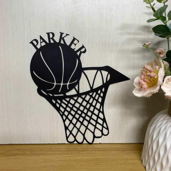 Personalized Basketball Metal Wall Art, Custom Basketball Player Name Number Metal Sign, Basketball Metal Wall Decor, Basketball Kid Room Metal Sign