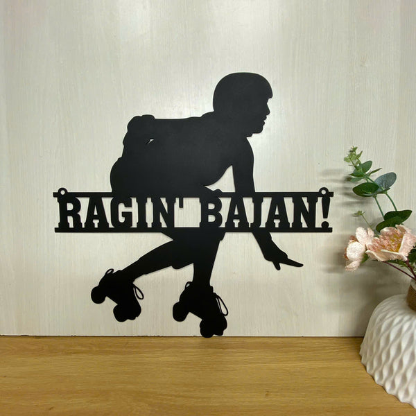 Personalized Roller Skating Metal Name Sign, Custom Roller Derby Metal Wall Art, Roller Skating Lover Metal Home Decor, Roller Skates Metal Sign