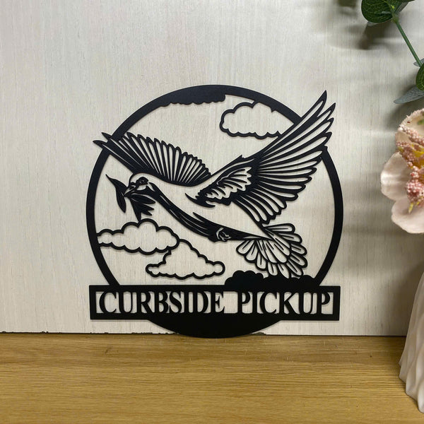 Personalized Pigeon Peace Bird Metal Wall Art, Custom Dove Bird Metal Name Sign, Pigeon Metal Sign For Home Decor, Pigeon Lover Metal Wall Hanging