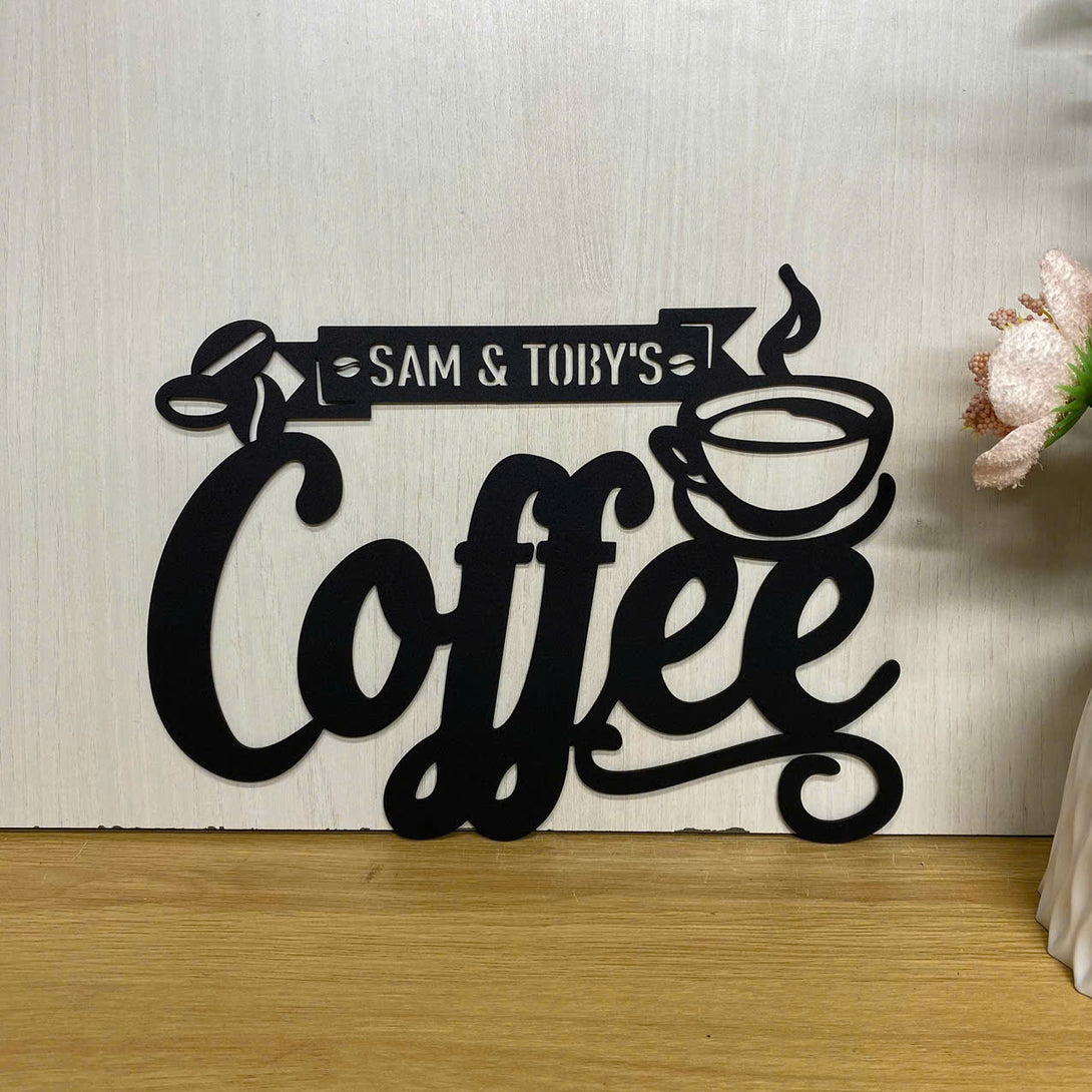 Personalized Coffee Bar Metal Wall Art, Custom Coffee Metal Wall Hanging Sign, Coffee Metal Kitchen Sign, Drink Bar Metal Sign, Home Bar Metal Decor