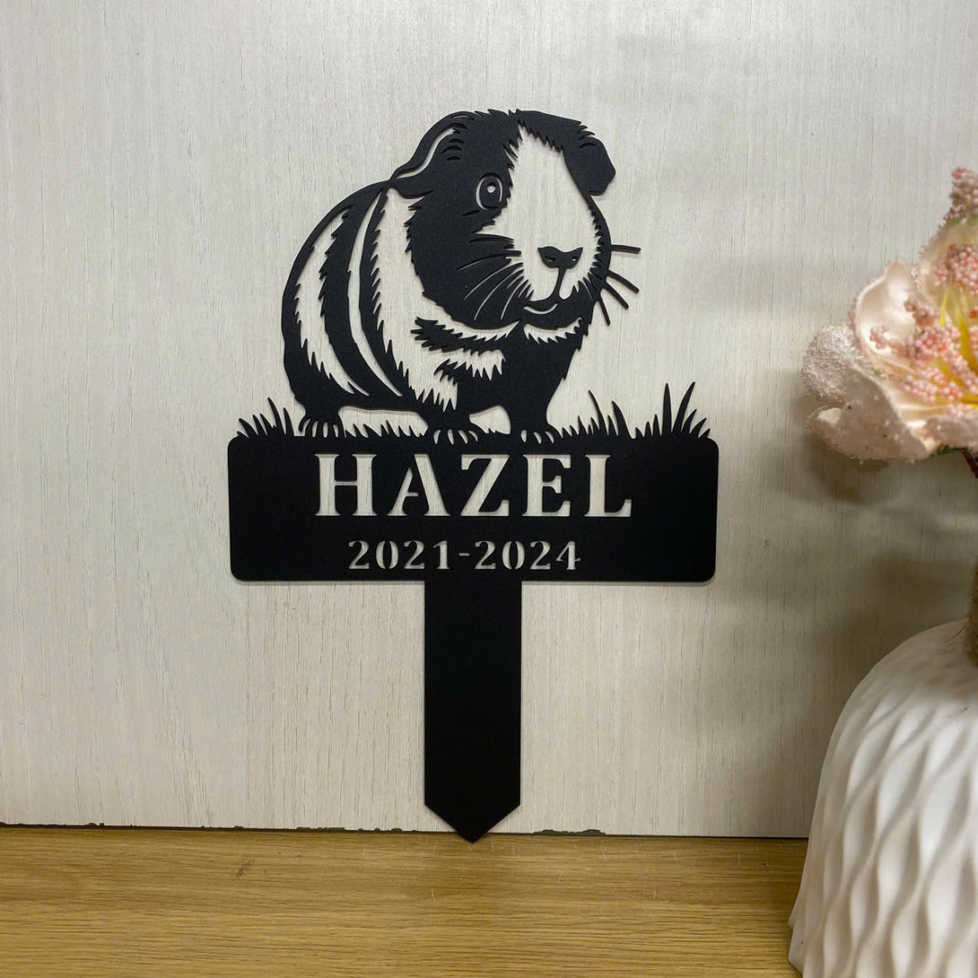 Custom Guinea Pig Memorial Garden Stakes, Guinea Pig Remembrance Stake, Guinea Pig Loss Metal Grave Marker, Metal Hamster Memorial Sympathy Sign