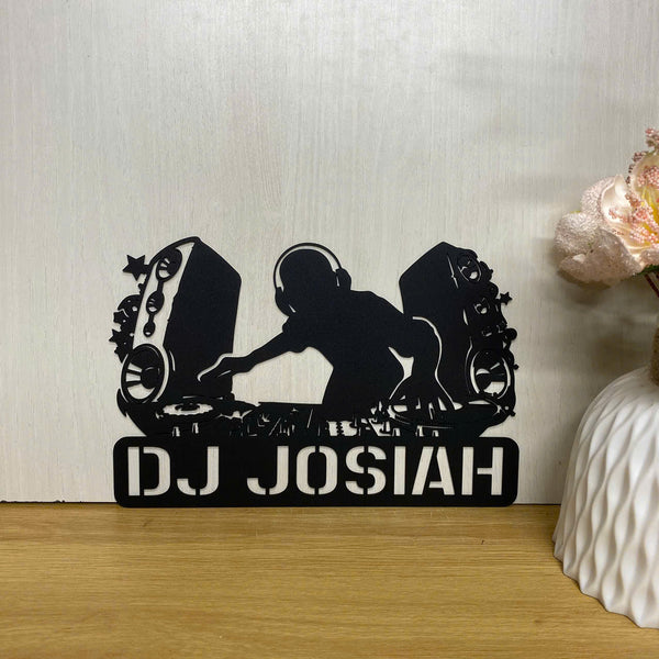 Personalized Disc Jockey Metal Name Sign, Custom Dj Disc Jockey Music Metal Wall Art, Disc Jockey Dj Bar Music Club Metal Wall Sign Decor