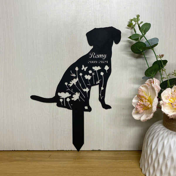 Custom Entlebucher Mountain Dog Memorial Metal Garden Stake, Dog Loss Metal Yard Sign, Personalized Dog Metal Grave Marker, Pet Remembrance Stake