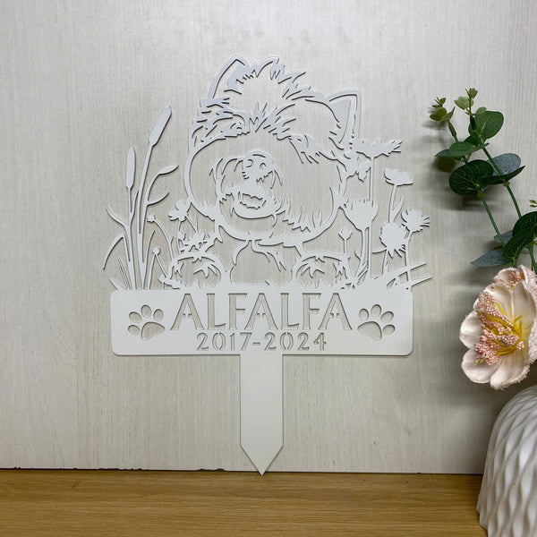 Custom West Highland Dog Memorial Garden Stake, Custom In Loving Memory Of Dog Metal Grave Marker, Pet Loss Remembrance Stake, Dog Metal Yard Sign