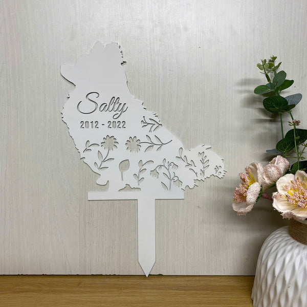 Personalized Pomeranian Dog Memorial Garden Stake, In Loving Memory Dog Metal Grave Marker, Dog Loss Metal Yard Sign, Pet Loss Remembrance Stake