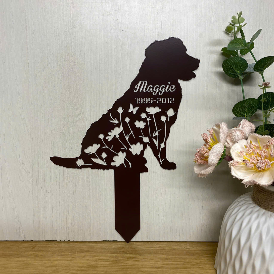 Personalized Gordon Setters Dog Memorial Garden Stake, Pet Loss Remembrance Stake, In Loving Memory Of Dog Metal Grave Marker, Dog Metal Yard Sign