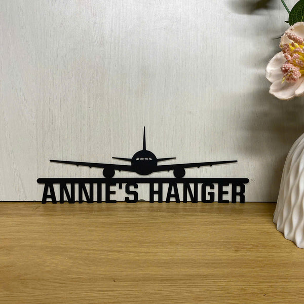 Custom Airplane Hangar Metal Wall Art, Personalized Pilot Name Metal Sign, Custom Aircraft Hangar Metal Wall Sign, Airplane Hangar Metal Decor