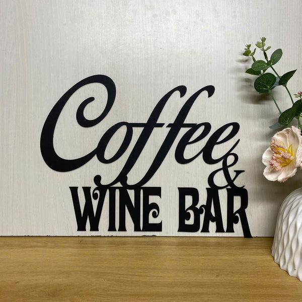 Personalized Coffee And Wine Bar Metal Wall Art, Custom Metal Coffee Wine Bar Cocktail Sign, Patio Pool Bar Drink Metal Sign, Home Bar Metal Sign