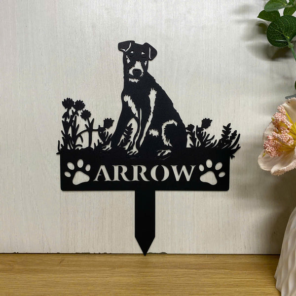 Custom Irish Terrier Dog Memorial Metal Stake, Custom In Loving Memory Of Dog Metal Grave Marker, Pet Loss Remembrance Stake, Dog Loss Metal Yard Sign