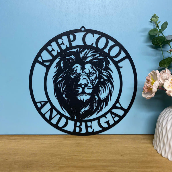 Custom Lion Monogram Metal Wall Art, Lion Head Metal Wall Sign Decor, Personalized Mighty Lion Metal Name Sign, Wild Animal Metal Wall Hanging Decor