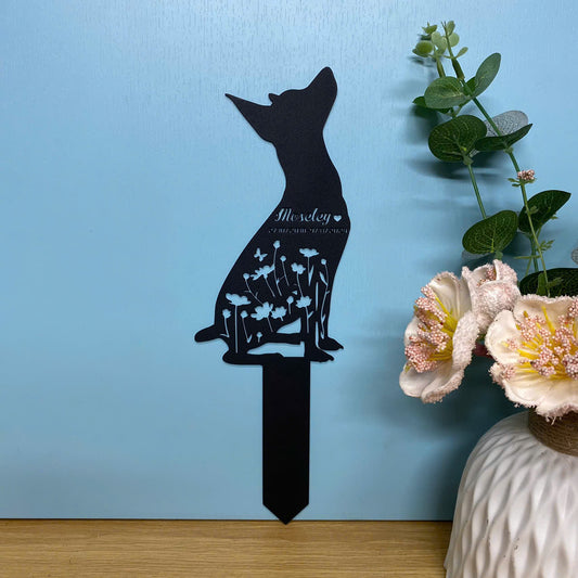 Personalized Toy Fox Terrier Dog Memorial Garden Stake, Pet Loss Remembrance Stake, In Loving Memory Of Dog Metal Grave Marker, Dog Metal Yard Sign