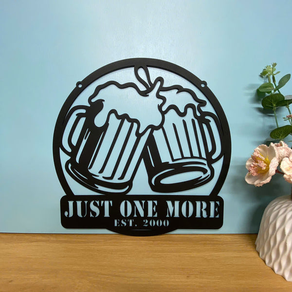Personalized Beer Mug Cheers Metal Name Sign,custom Beer Bar Metal Wall Art, Alcohol Drink Bar Pub Metal Wall Decor, Drinking Man Cave Metal Sign