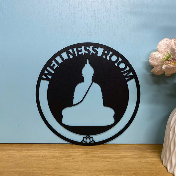 Personalized Buddha Monogram Metal Wall Art, Meditation Spiritual Yoga Studio Decor, Buddhism Metal Home Office Decor, Custom Spiritual Zen Metal Art