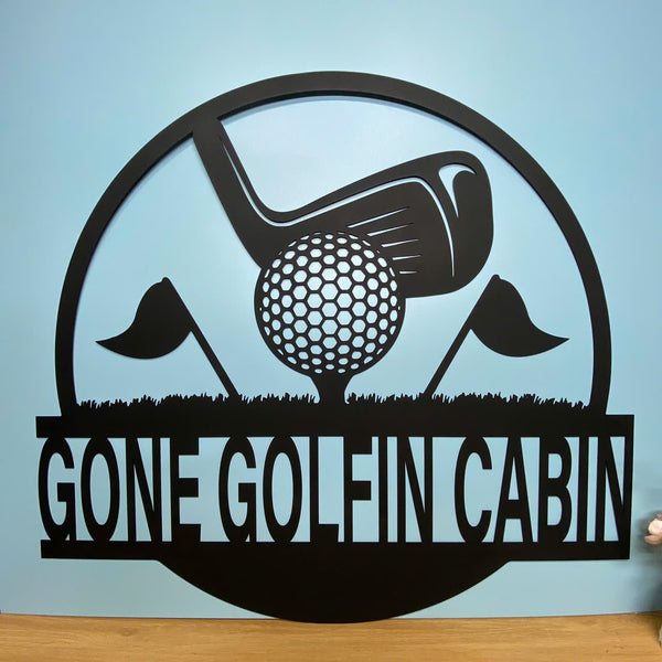 Personalized Golfing Metal Wall Art, Custom 19th Hole Golf Club Metal Sign, Golf Playground Metal Wall Hanging Sign, Golfing Cabin Metal Wall Decor