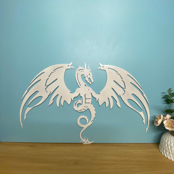 Personalized Mythical Dragon Metal Wall Hanging Art, Custom Rising Dragon Metal Name Sign, Mythology Dragon Metal Wall Sign Home Decor
