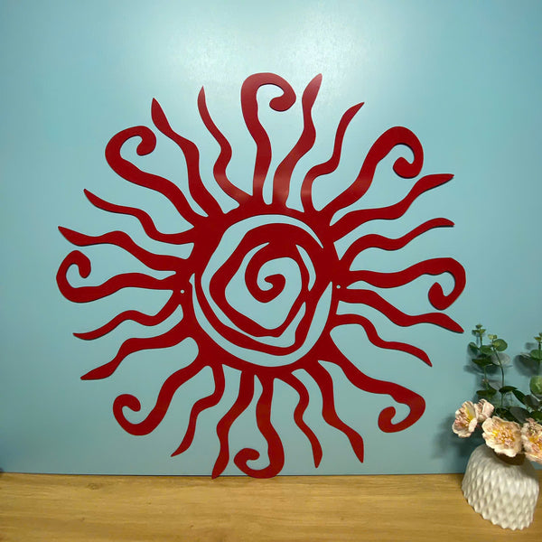 Wacky Sun Metal Wall Art, Wacky Sun Metal Outdoor Sign, Metal Wacky Sun Wall Hanging Sign, Wacky Sun Metal Art Home Bedroom Living Room Decor