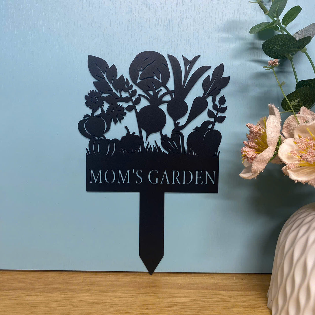 Custom Vegetables Garden Metal Sign With Stake, Personalized Gardening Metal Yard Sign, Custom Garden Metal Stake, Homegrown Metal Garden Sign Decor