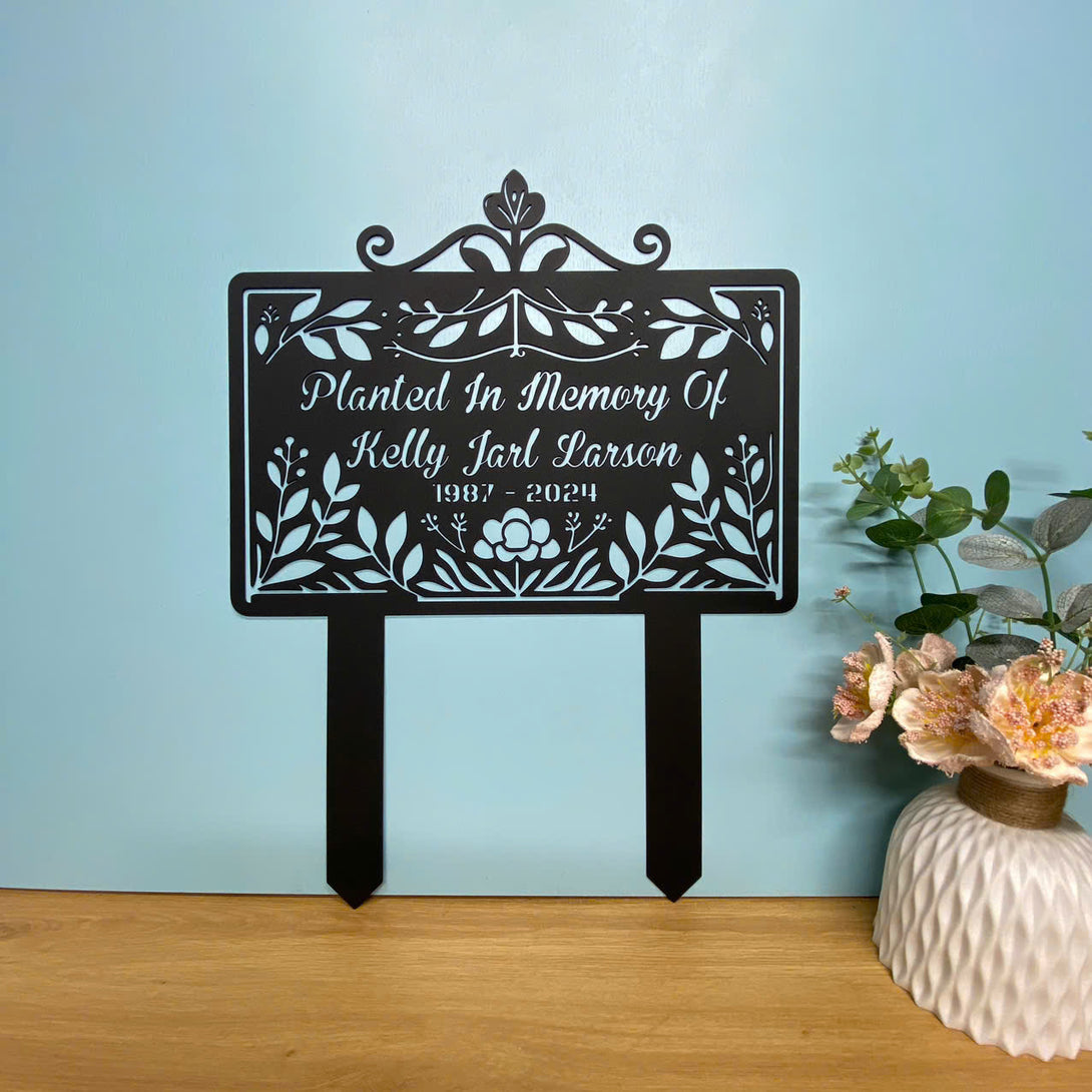 Custom Memorial Metal Sign With Stake, In Loving Memory Metal Garden Stake, Dad Mom Loss Remembrance Stake, Loss Of Loved One Metal Plaque With Stake