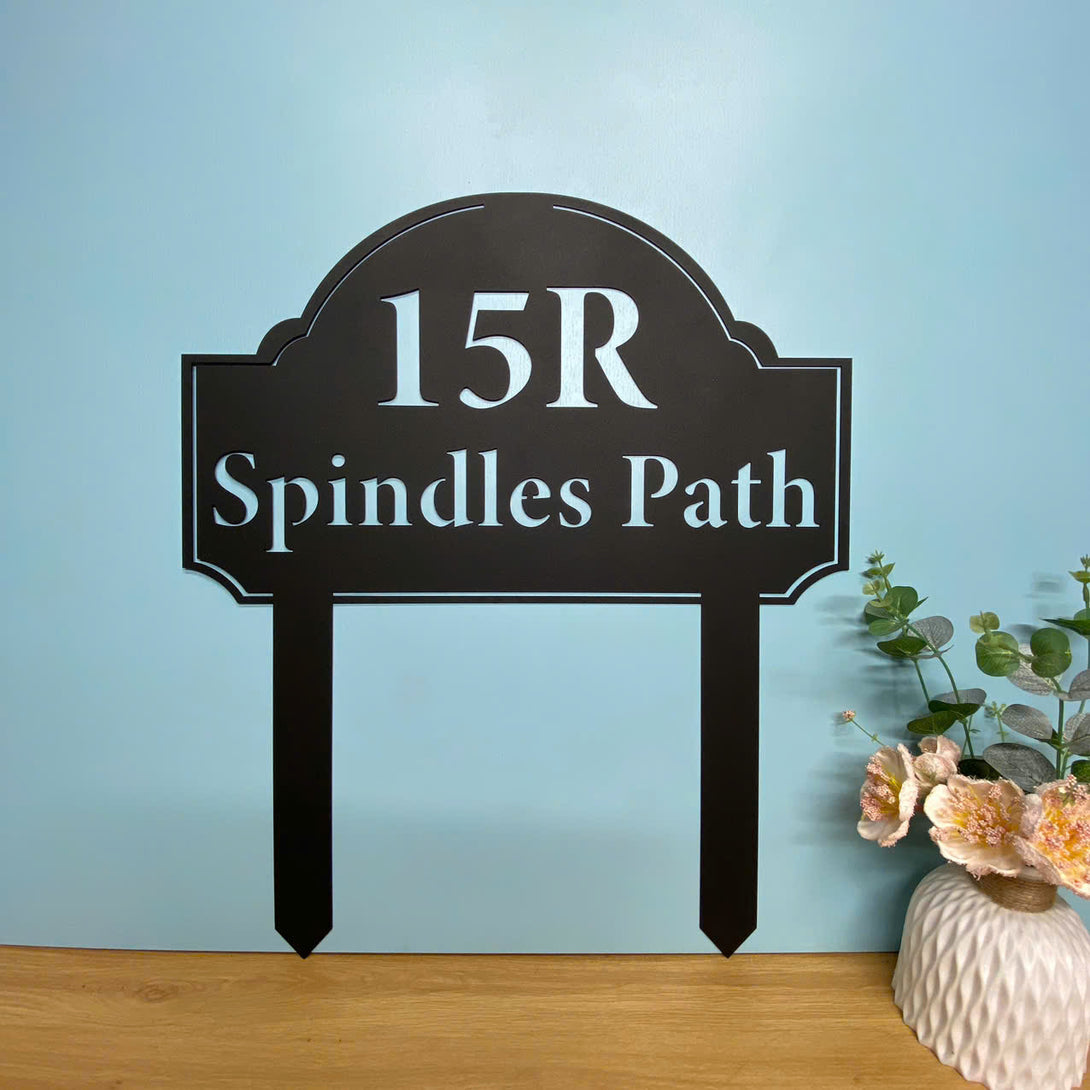 Personalized Address Metal Garden Stake, Custom Address Number Metal Yard Sign, Lawn Address Metal Sign, Address House Number Metal Stake