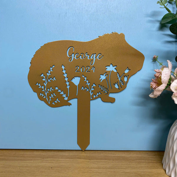 Custom Guinea Pig Memorial Garden Stakes, Guinea Pig Metal Grave Marker, Hamster Memorial Stake, Pet Loss Sympathy Sign, Guinea Pig Remembrance Stake