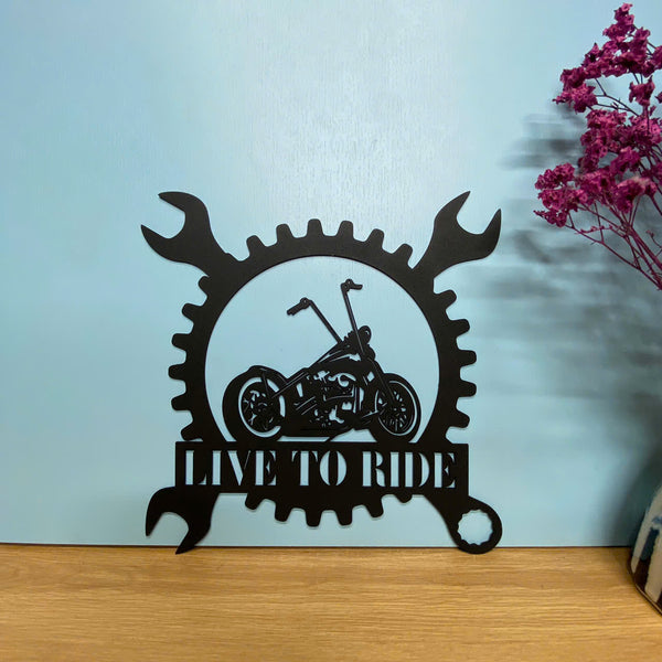 Personalized Motorcycle Garage Metal Name Sign, Cutsom Motorbike Gear Work Shop Metal Wall Art, Motorcycle Man Cave Dad's Garage Metal Sign Decor