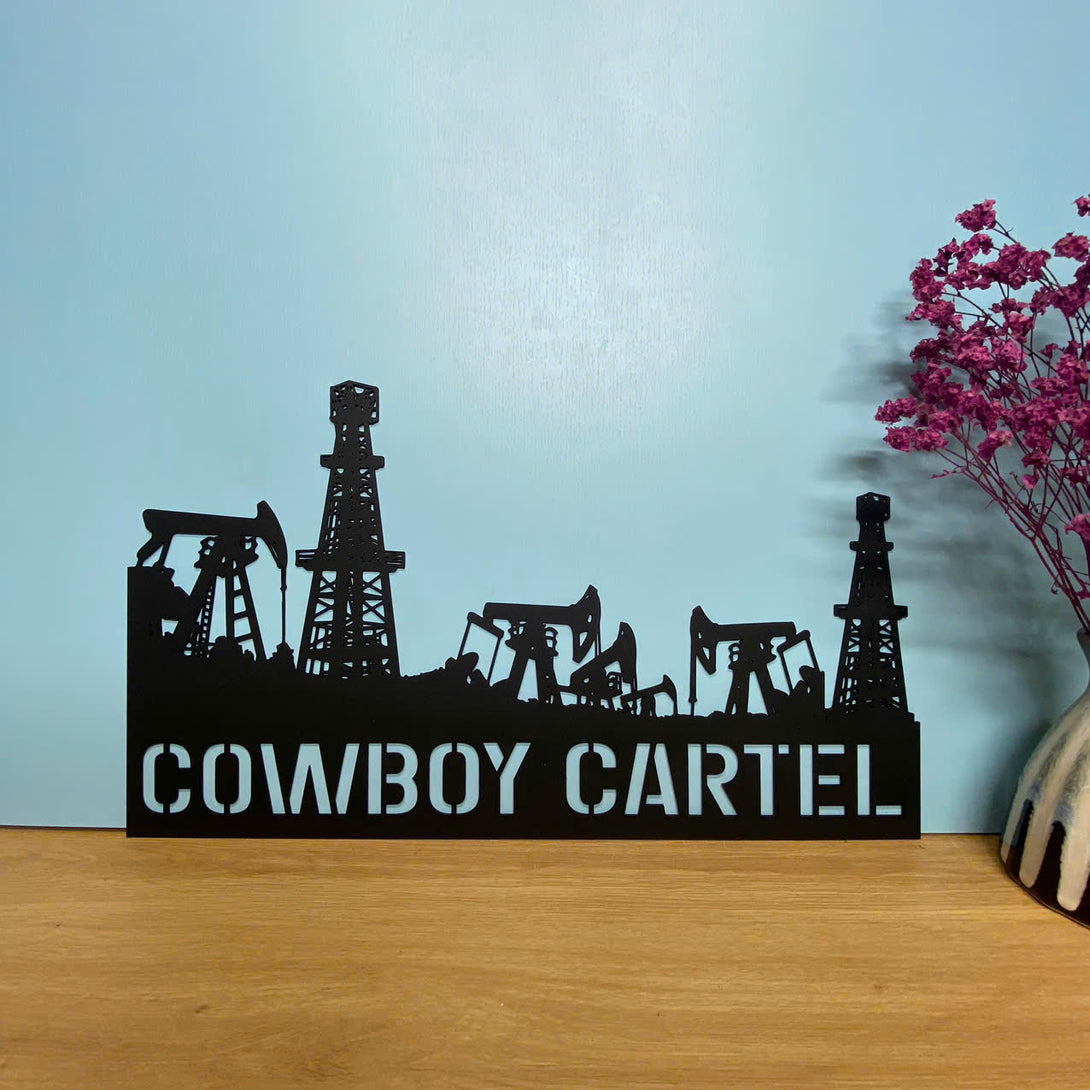 Persaonnal Oil Field Metal Sign, Custom Oil Rig Metal Name Sign, Oilfield Metal Wall Hanging Sign, Oil Field Derrickhand Metal Wall Sign Decor