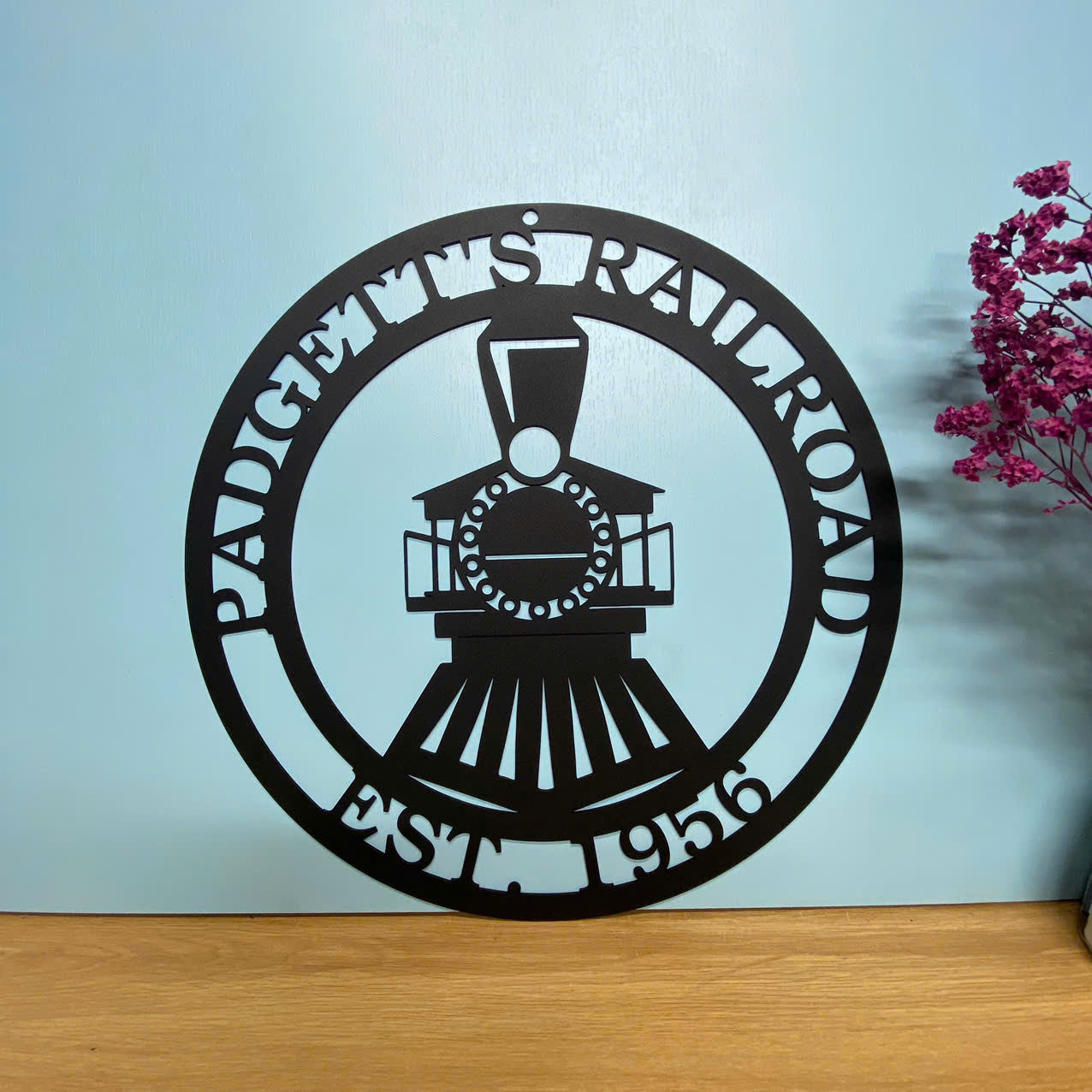 Personalized Train Metal Wall Sign, Custom Train Metal Wall Decor, Railway Train Station Metal Wall Art, Train Railroad Man Cave Metal Sign