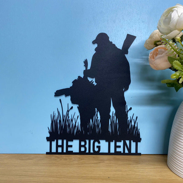 Custom Wild Turkey Hunting Metal Wall Art, Personalized Hunter Metal Name Sign, Wildlife Hunting Metal Cabin Sign, Turkey Hunting Man Cave Metal Decor